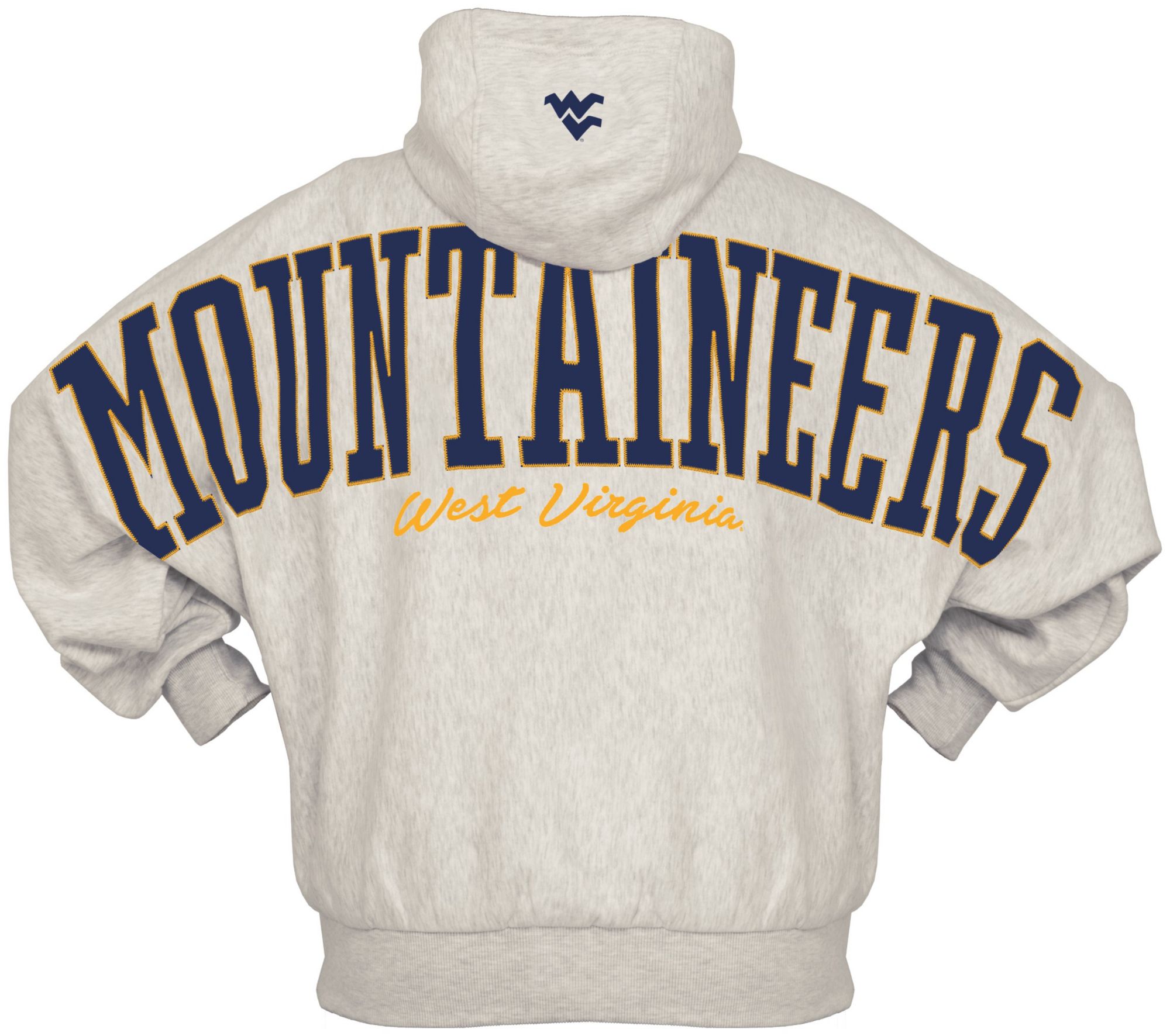 Pressbox Women's West Virginia Mountaineers Grey Belvedere Oversized Hoodie product image
