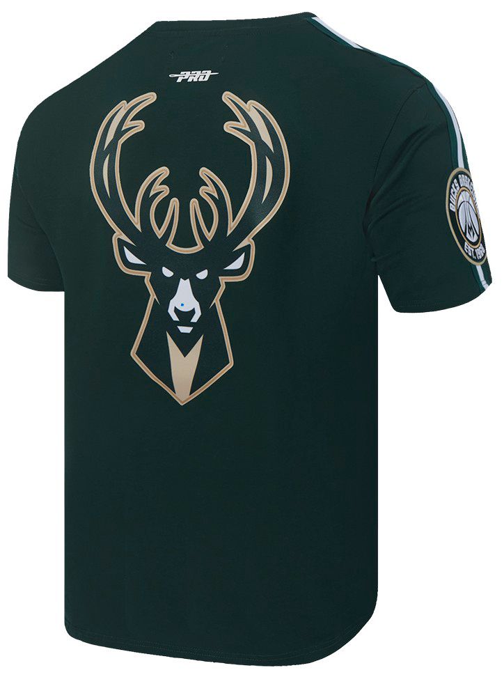 Pro Standard Men's Milwaukee Bucks Green Classic Mesh Striped Short Sleeve T-Shirt product image
