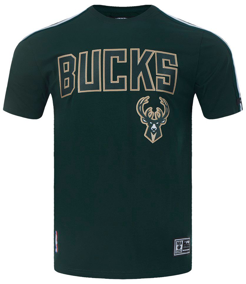 Pro Standard Men's Milwaukee Bucks Green Classic Mesh Striped Short Sleeve T-Shirt product image