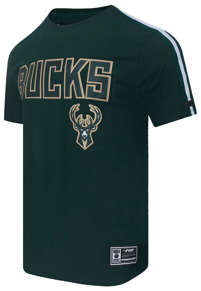 Pro Standard Men's Milwaukee Bucks Green Classic Mesh Striped Short Sleeve T-Shirt product image