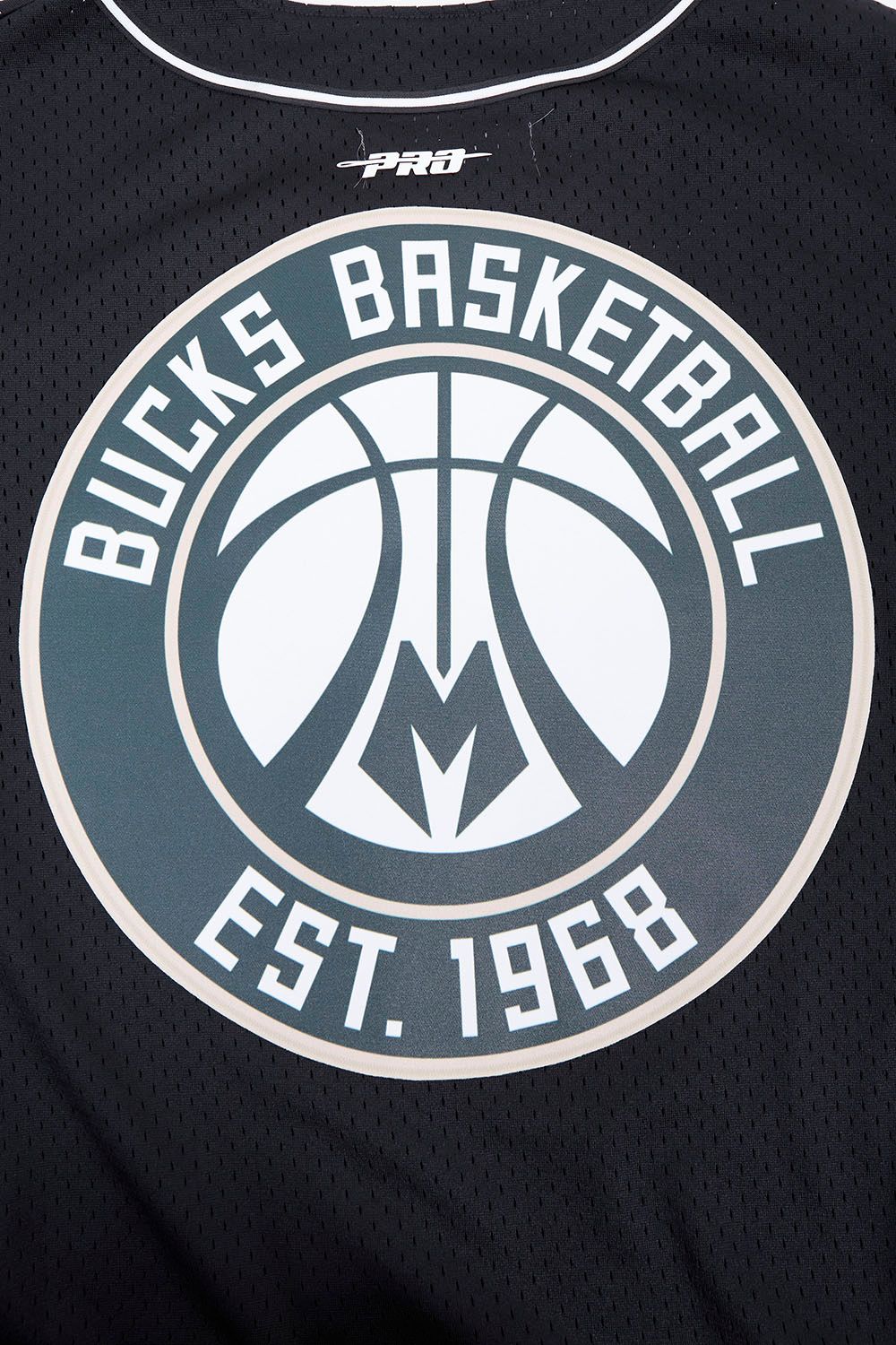 Pro Standard Men's Milwaukee Bucks Black Script Tail Mesh Button Down Shirt product image