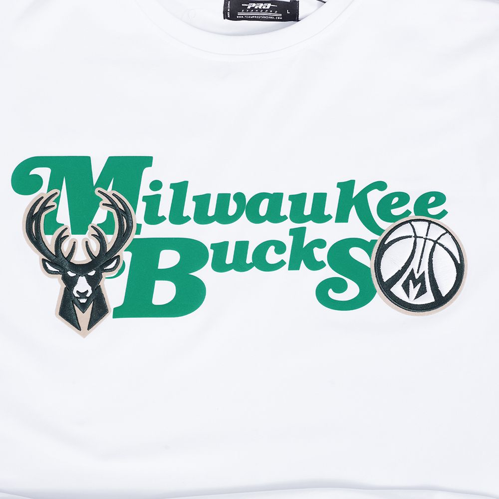 Pro Standard Men's Milwaukee Bucks White Souvenir Short Sleeve T-Shirt product image