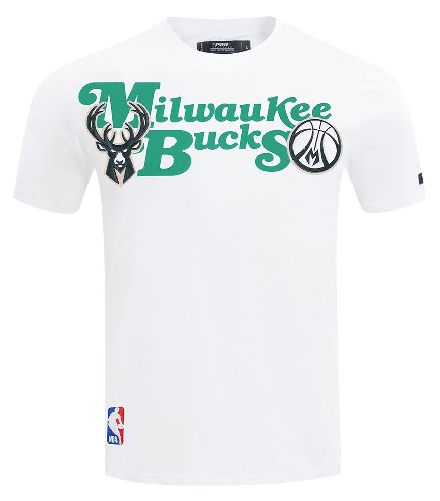 Pro Standard Men's Milwaukee Bucks White Souvenir Short Sleeve T-Shirt product image