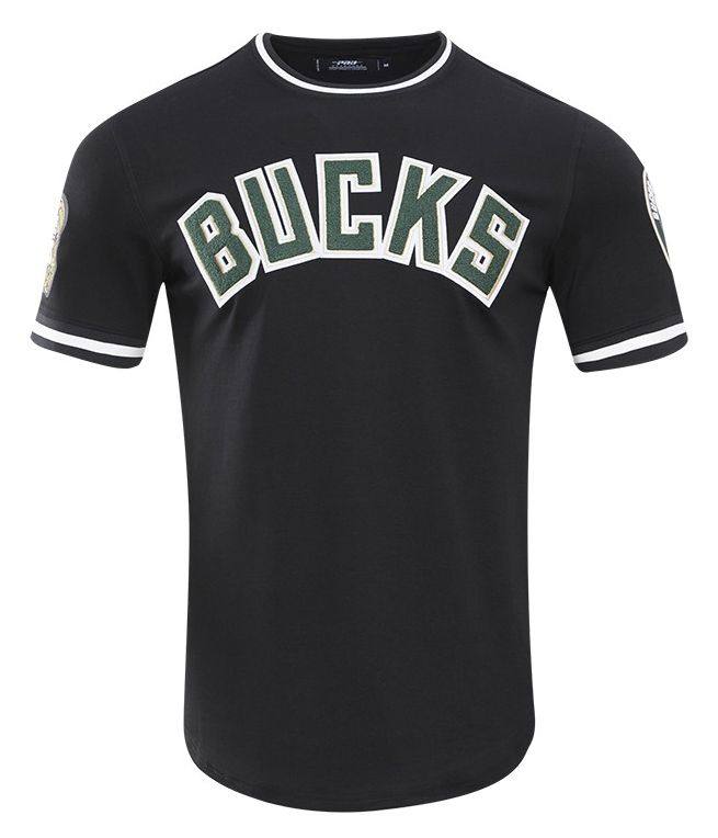 Pro Standard Men's Milwaukee Bucks Black Classic Chenille T-Shirt product image