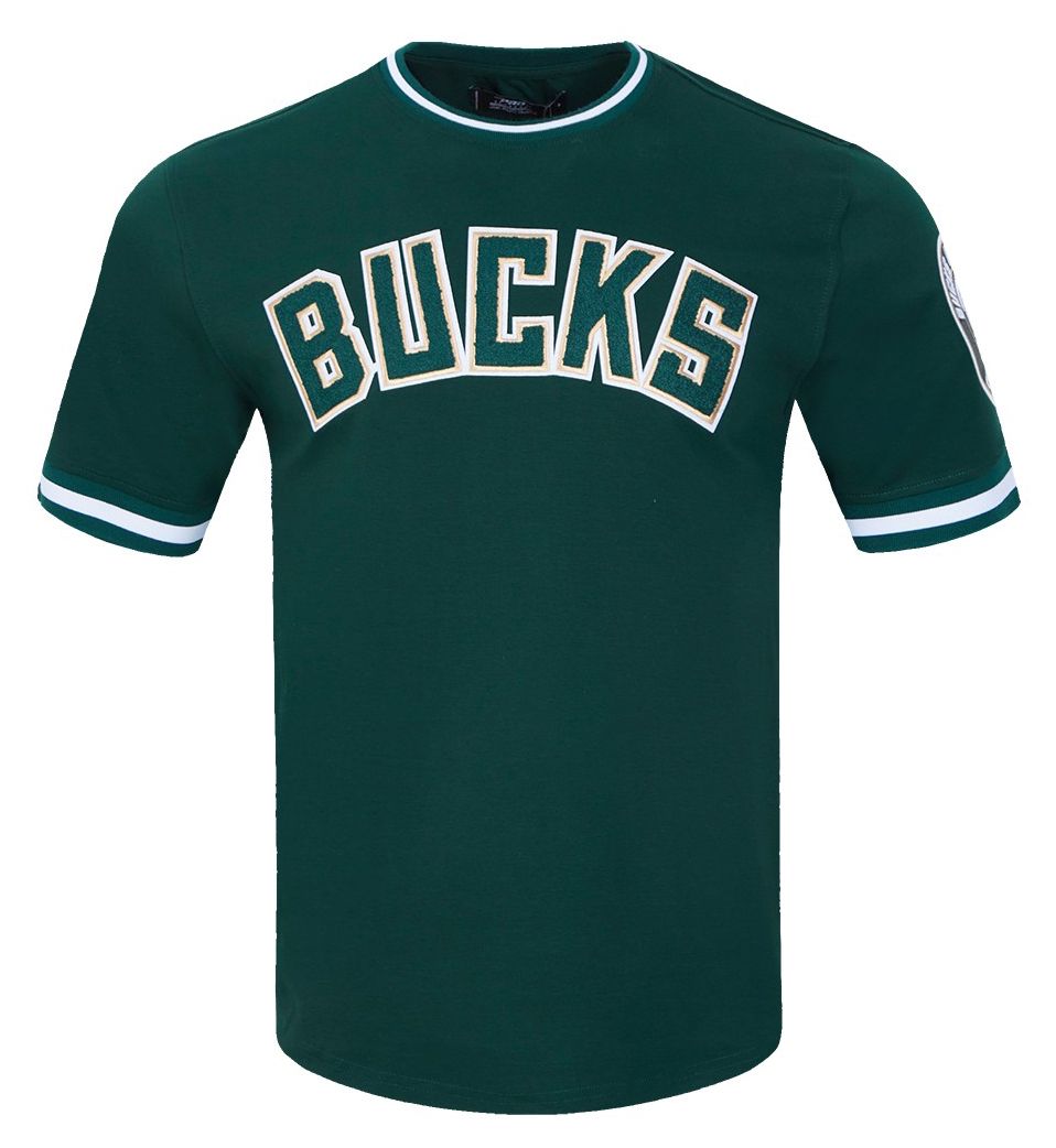 Pro Standard Men's Milwaukee Bucks Green Classic Chenille T-Shirt product image