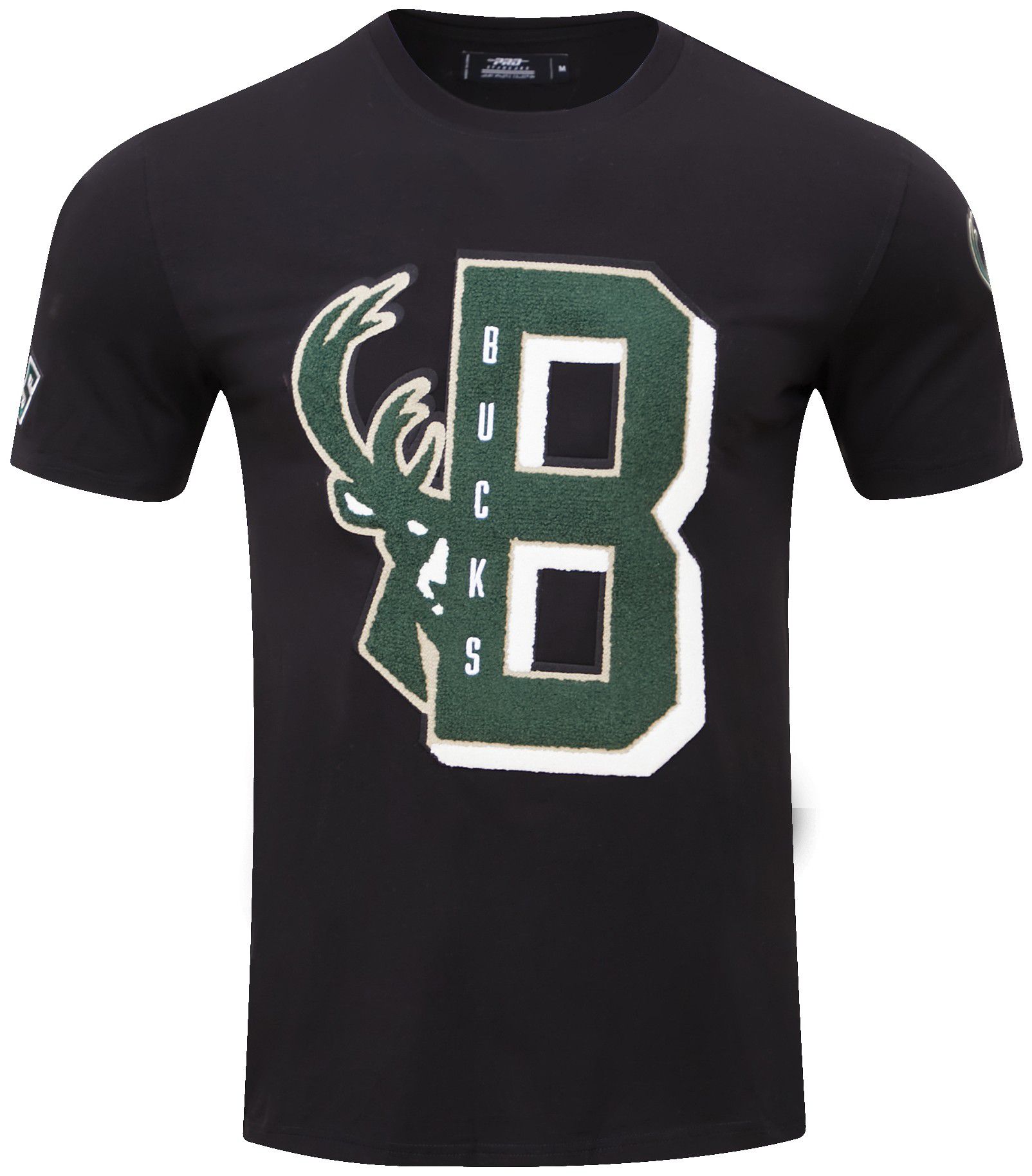 Pro Standard Men's Milwaukee Bucks Black Mash Up T-Shirt product image