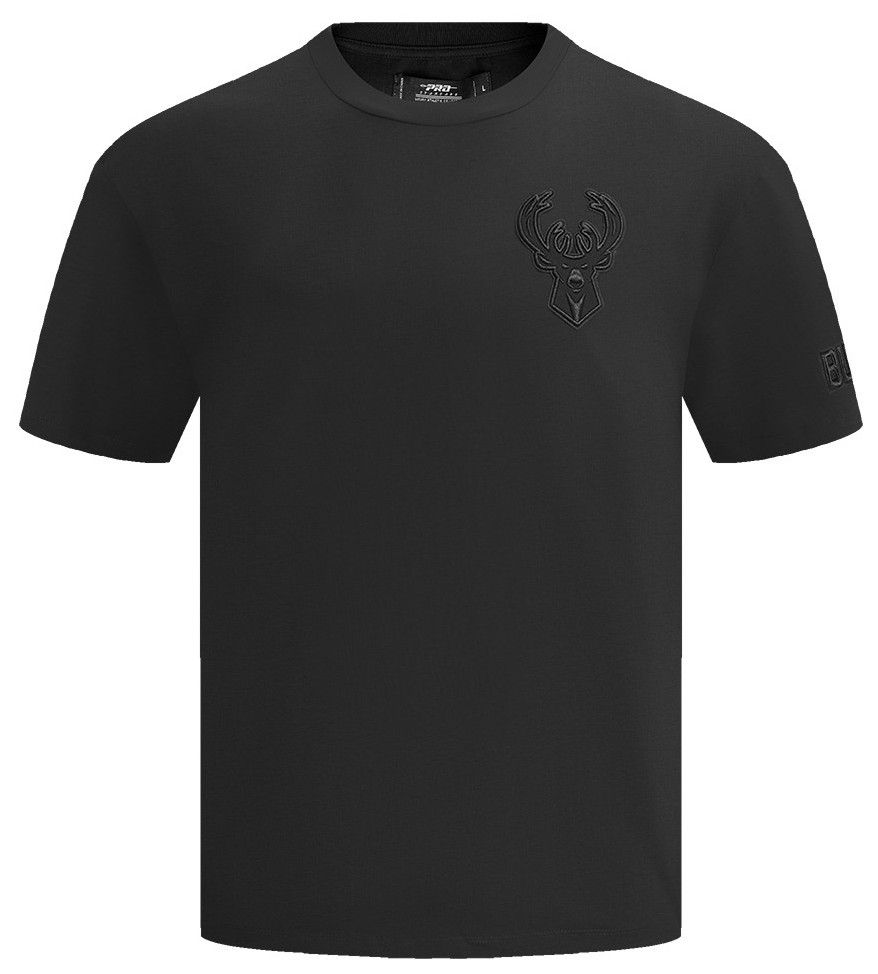 Pro Standard Men's Milwaukee Bucks Black Neutral Drop Shoulder Short Sleeve T-Shirt product image