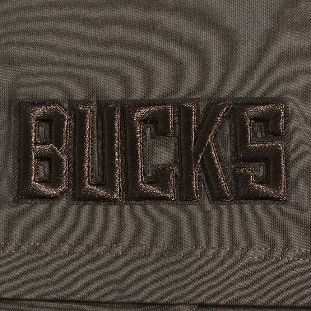 Pro Standard Men's Milwaukee Bucks Taupe Neutral Drop Shoulder Short Sleeve T-Shirt product image