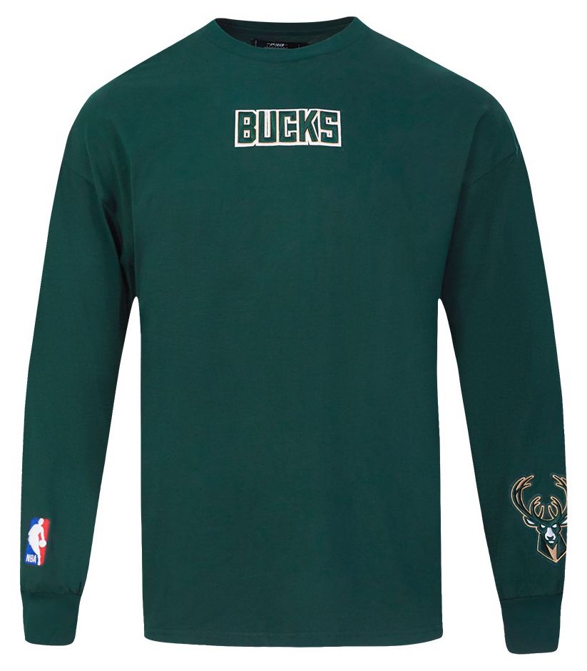 Pro Standard Men's Milwaukee Bucks Green Wingspan Drop Shoulder Long Sleeve T-Shirt product image