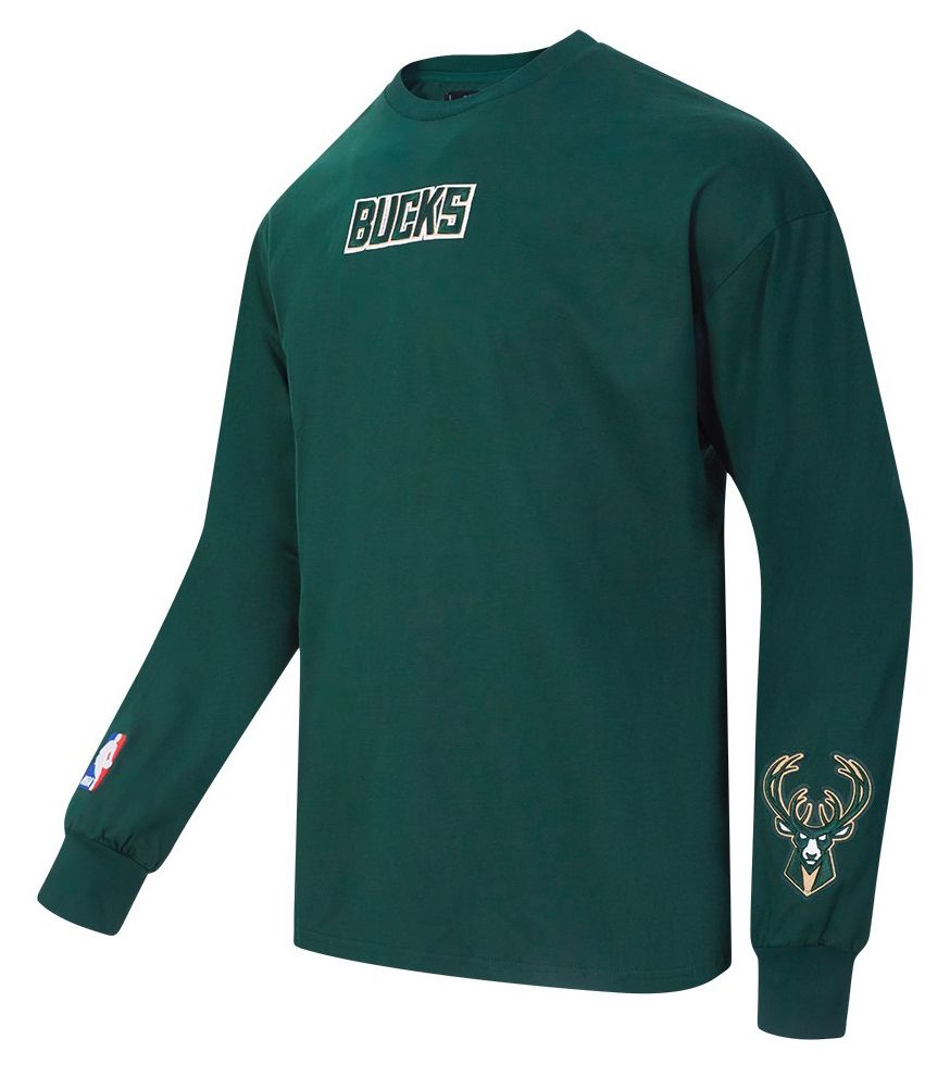 Pro Standard Men's Milwaukee Bucks Green Wingspan Drop Shoulder Long Sleeve T-Shirt product image