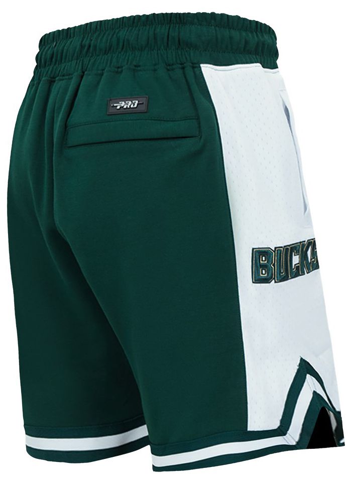 Pro Standard Men's Milwaukee Bucks Green Script Tail Fleece Shorts product image