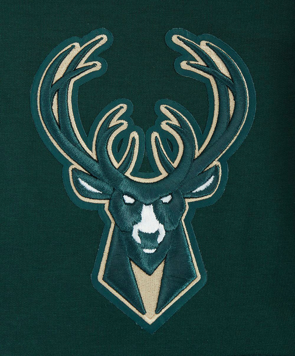 Pro Standard Men's Milwaukee Bucks Green Script Tail Fleece Shorts product image