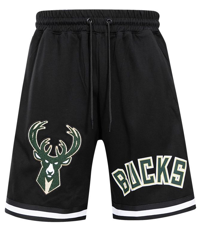 Pro Standard Men's Milwaukee Bucks Black Classic Chenille Shorts product image