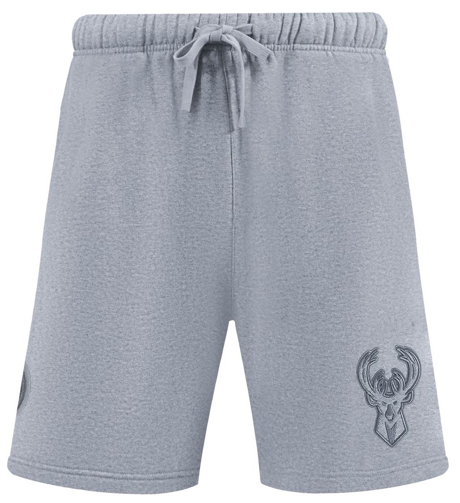 Pro Standard Men's Milwaukee Bucks Gray Neutral Fleece Shorts product image