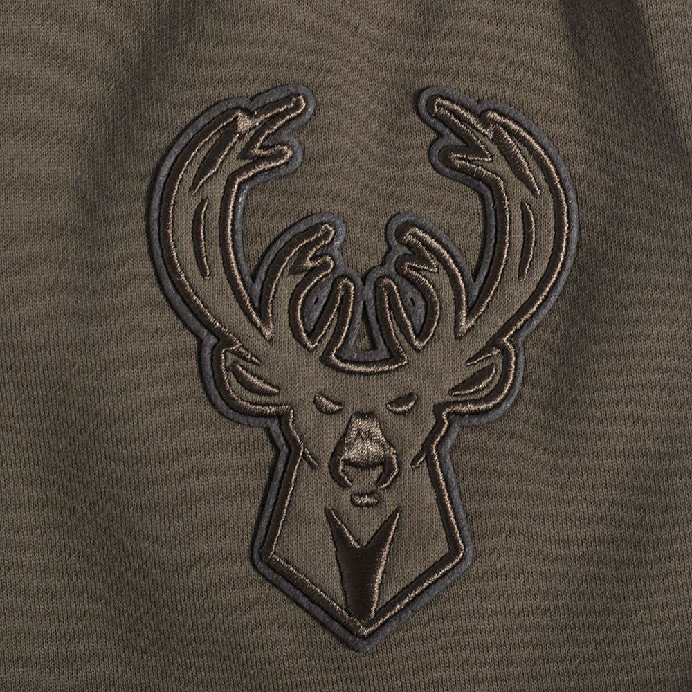 Pro Standard Men's Milwaukee Bucks Taupe Neutral Fleece Shorts product image