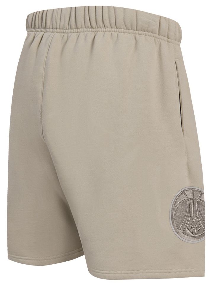 Pro Standard Men's Milwaukee Bucks Taupe Neutral Fleece Shorts product image