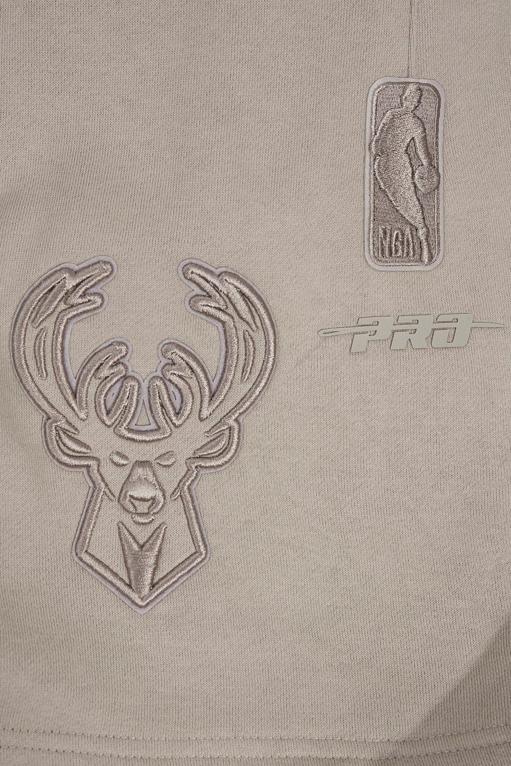 Pro Standard Men's Milwaukee Bucks Taupe Neutral Fleece Shorts product image