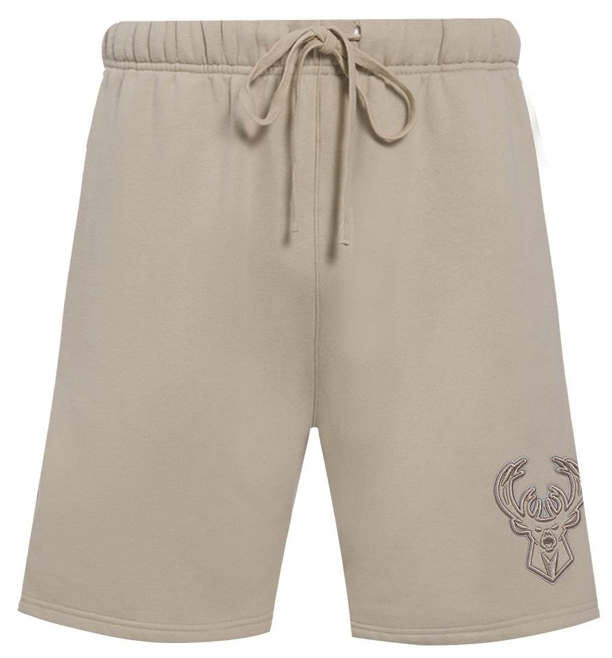 Pro Standard Men's Milwaukee Bucks Taupe Neutral Fleece Shorts product image