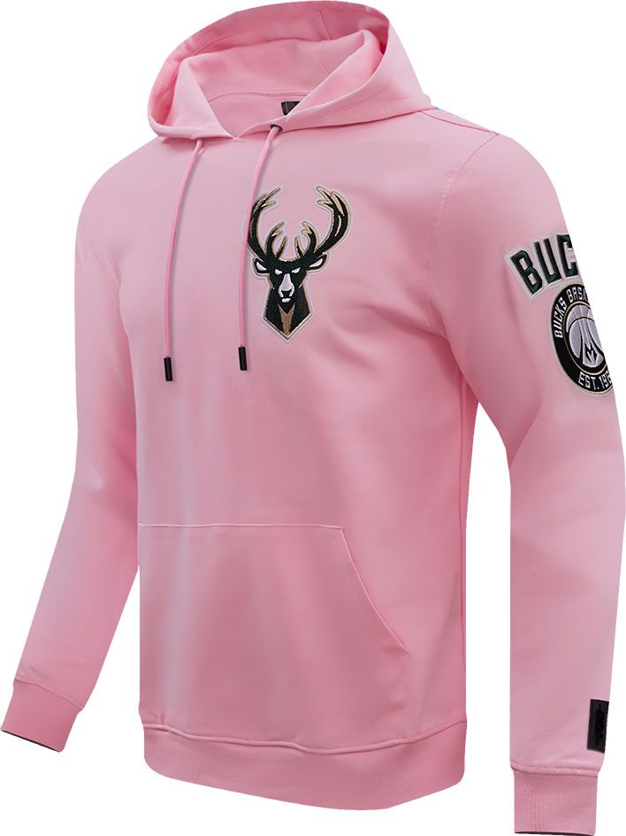 Pro Standard Men's Milwaukee Bucks Pink Chenille Pullover Hoodie product image