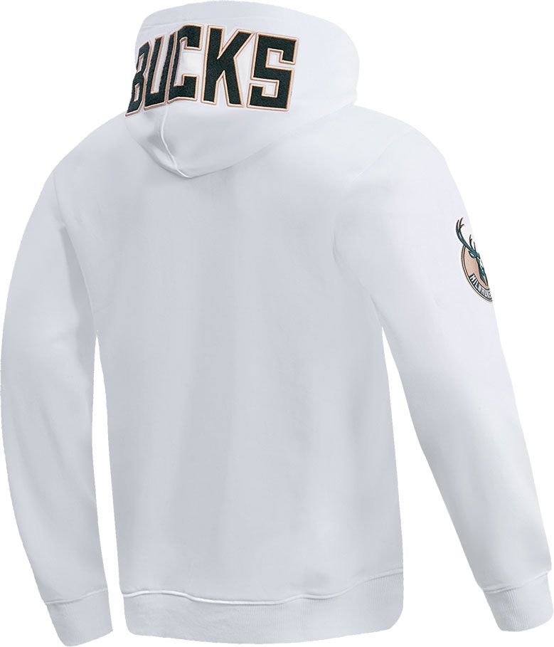 Pro Standard Men's Milwaukee Bucks White Chenille Pullover Hoodie product image