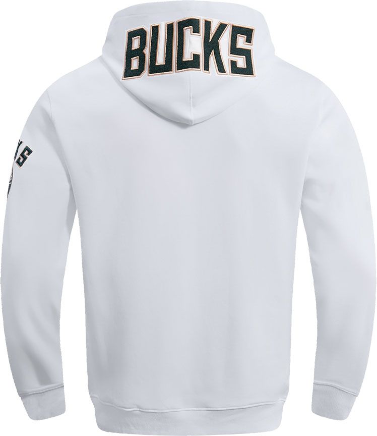 Pro Standard Men's Milwaukee Bucks White Chenille Pullover Hoodie product image