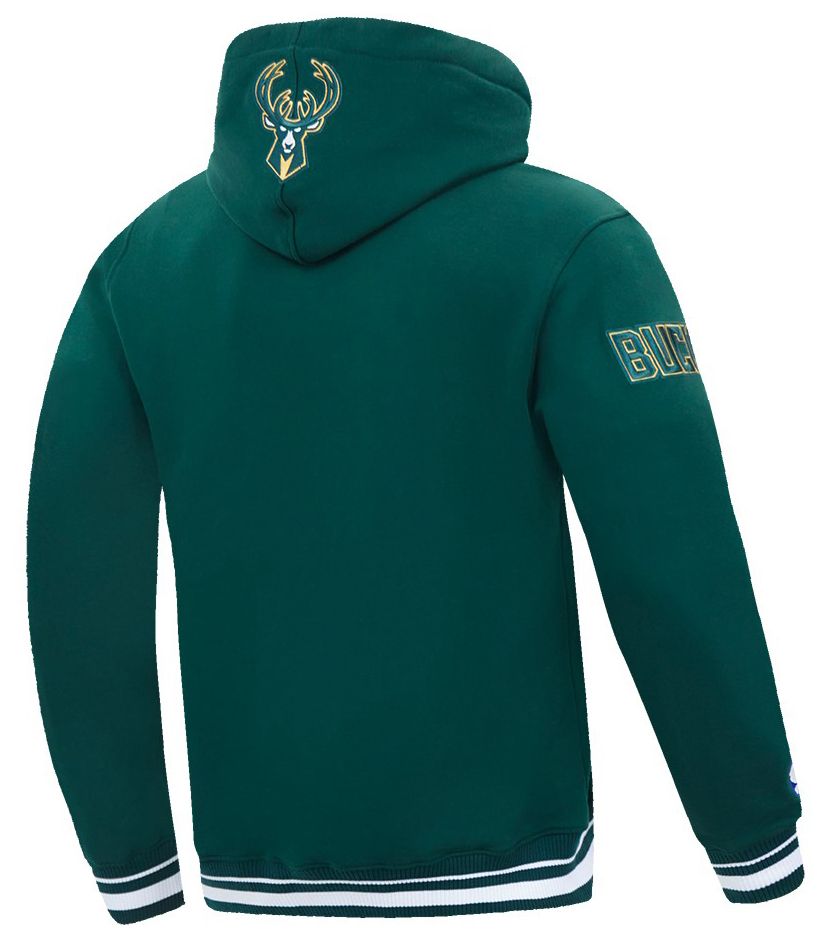 Pro Standard Men's Milwaukee Bucks Green Script Tail Fleece Pullover Hoodie product image