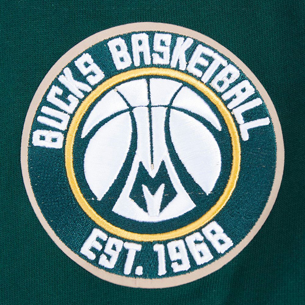 Pro Standard Men's Milwaukee Bucks Green Script Tail Fleece Pullover Hoodie product image