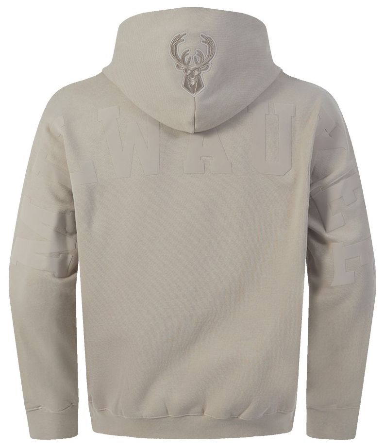 Pro Standard Men's Milwaukee Bucks Taupe Wingspan Drop Shoulder Hoodie product image