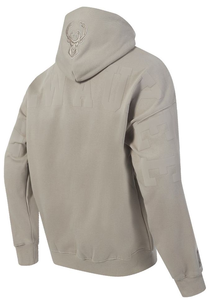 Pro Standard Men's Milwaukee Bucks Taupe Wingspan Drop Shoulder Hoodie product image