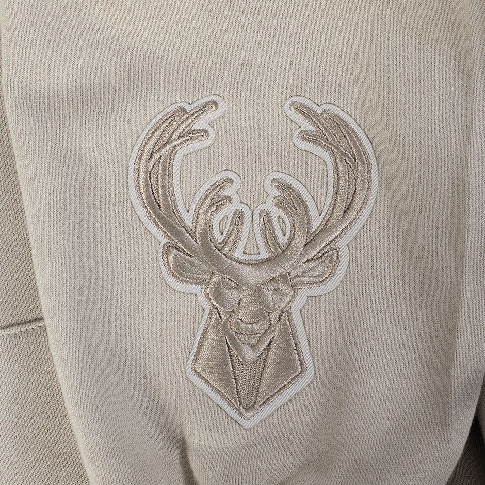 Pro Standard Men's Milwaukee Bucks Taupe Wingspan Drop Shoulder Hoodie product image