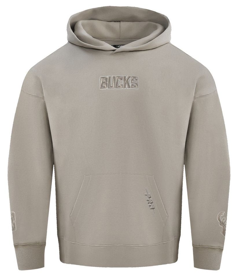 Pro Standard Men's Milwaukee Bucks Taupe Wingspan Drop Shoulder Hoodie product image