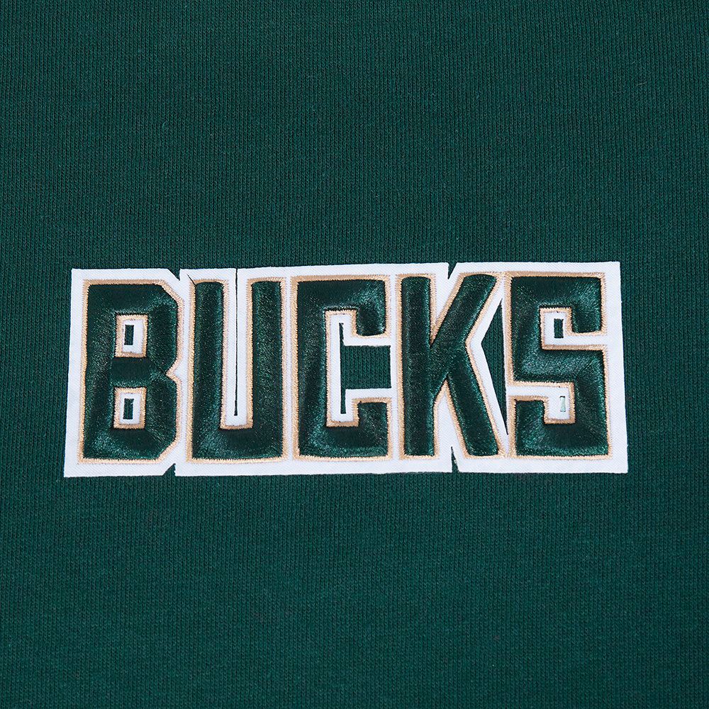 Pro Standard Men's Milwaukee Bucks Green Wingspan Drop Shoulder Fleece Crewneck Sweatshirt product image