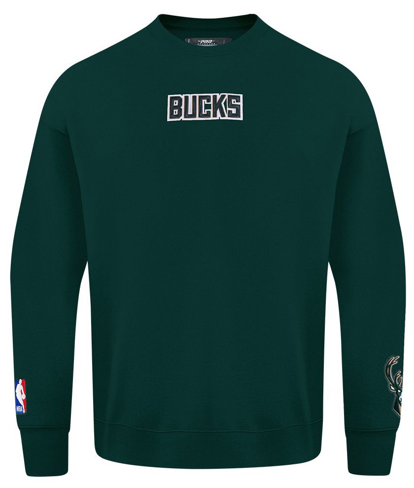 Pro Standard Men's Milwaukee Bucks Green Wingspan Drop Shoulder Fleece Crewneck Sweatshirt product image