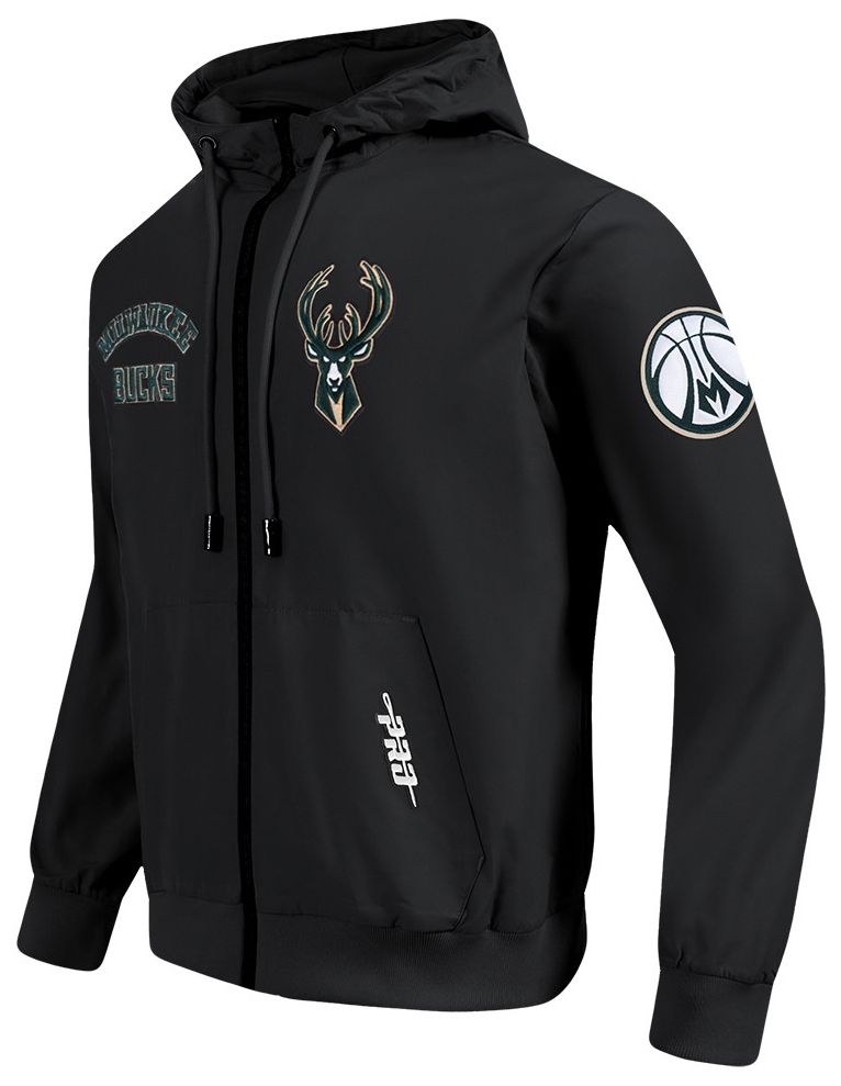 Pro Standard Men's Milwaukee Bucks Black Wind Suit Full Zip Hoodie product image