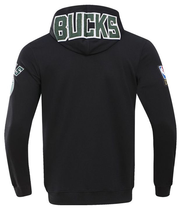 Pro Standard Men's Milwaukee Bucks Black Classic Chenille Full Zip Hoodie product image