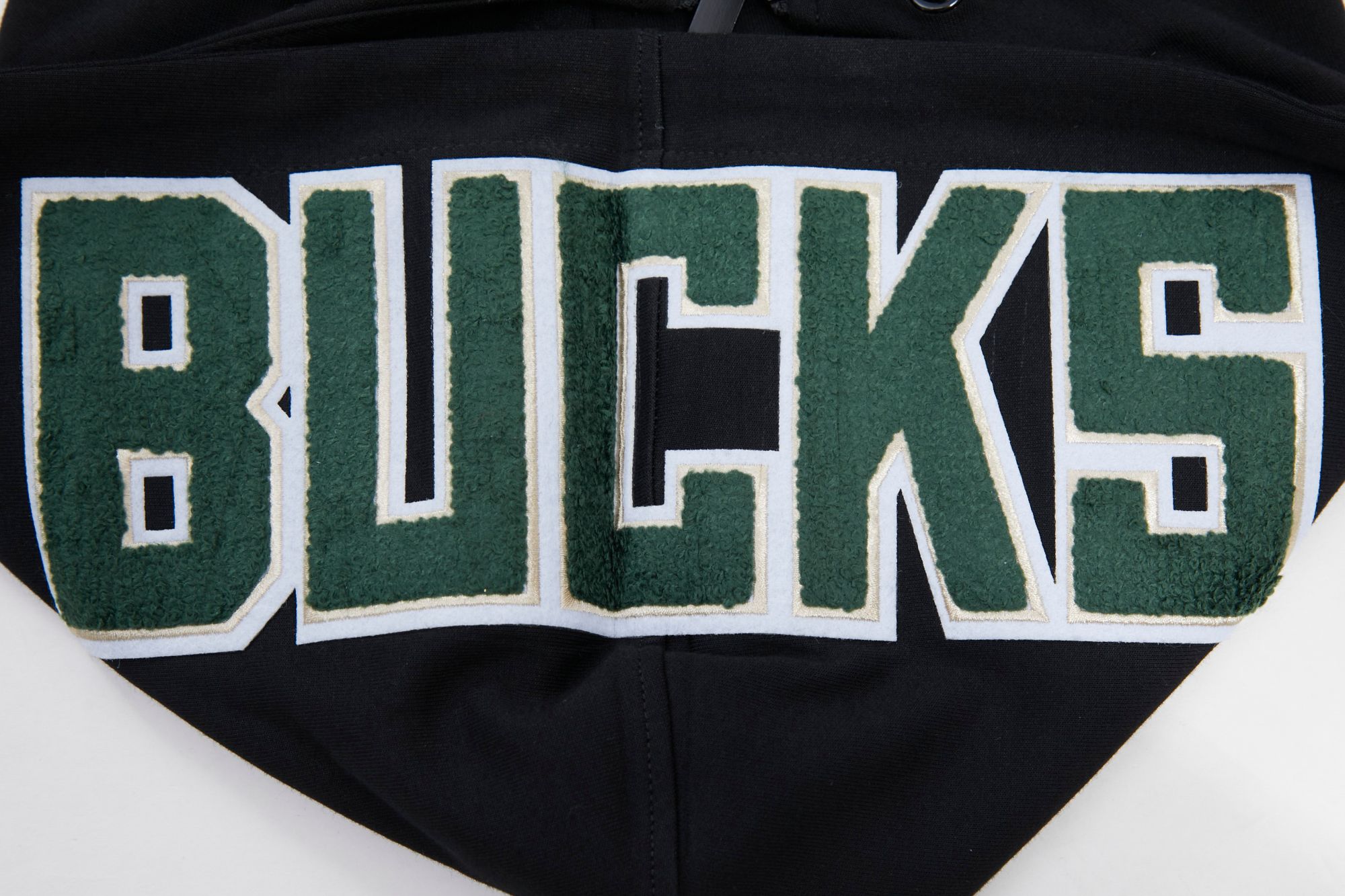 Pro Standard Men's Milwaukee Bucks Black Classic Chenille Full Zip Hoodie product image