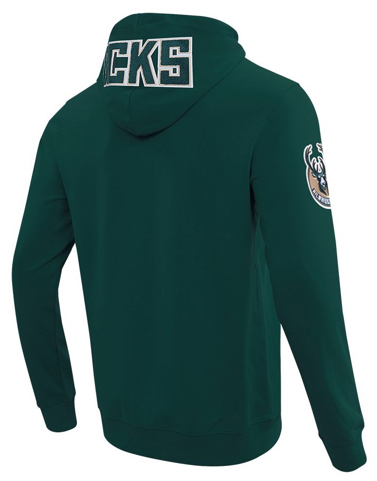 Pro Standard Men's Milwaukee Bucks Green Classic Chenille Full-Zip Hoodie product image