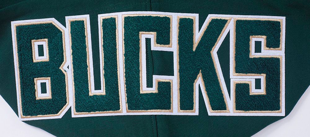 Pro Standard Men's Milwaukee Bucks Green Classic Chenille Full-Zip Hoodie product image