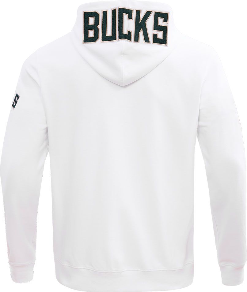 Pro Standard Men's Milwaukee Bucks White Chenille Full Zip Hoodie product image