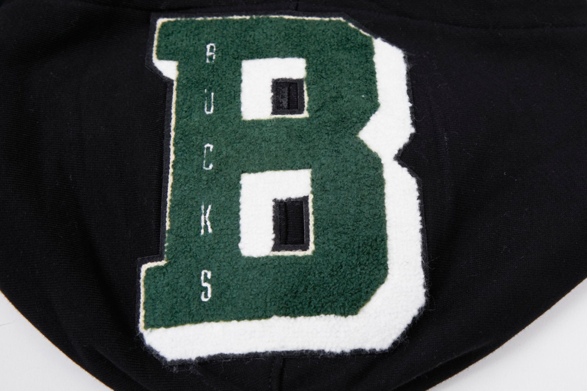 Pro Standard Men's Milwaukee Bucks Black Mash Up Rib Fleece Crewneck Sweatshirt product image