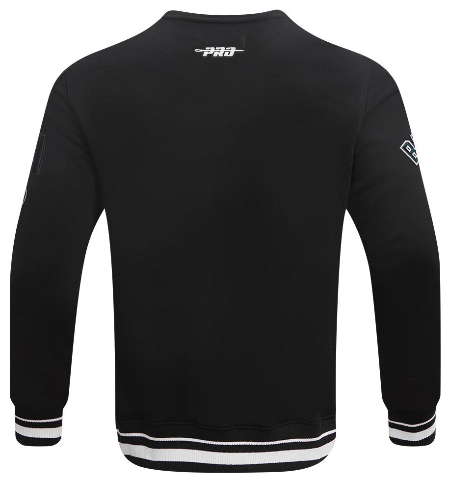 Pro Standard Men's Milwaukee Bucks Black Mash Up Ribbed Fleece Crewneck Sweatshirt product image