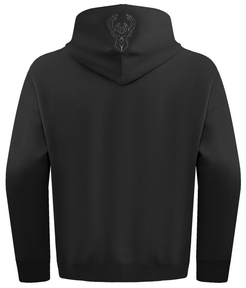 Pro Standard Men's Milwaukee Bucks Black Neutral Drop Shoulder Fleece Hoodie product image