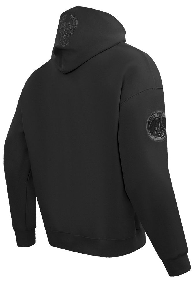 Pro Standard Men's Milwaukee Bucks Black Neutral Drop Shoulder Fleece Hoodie product image