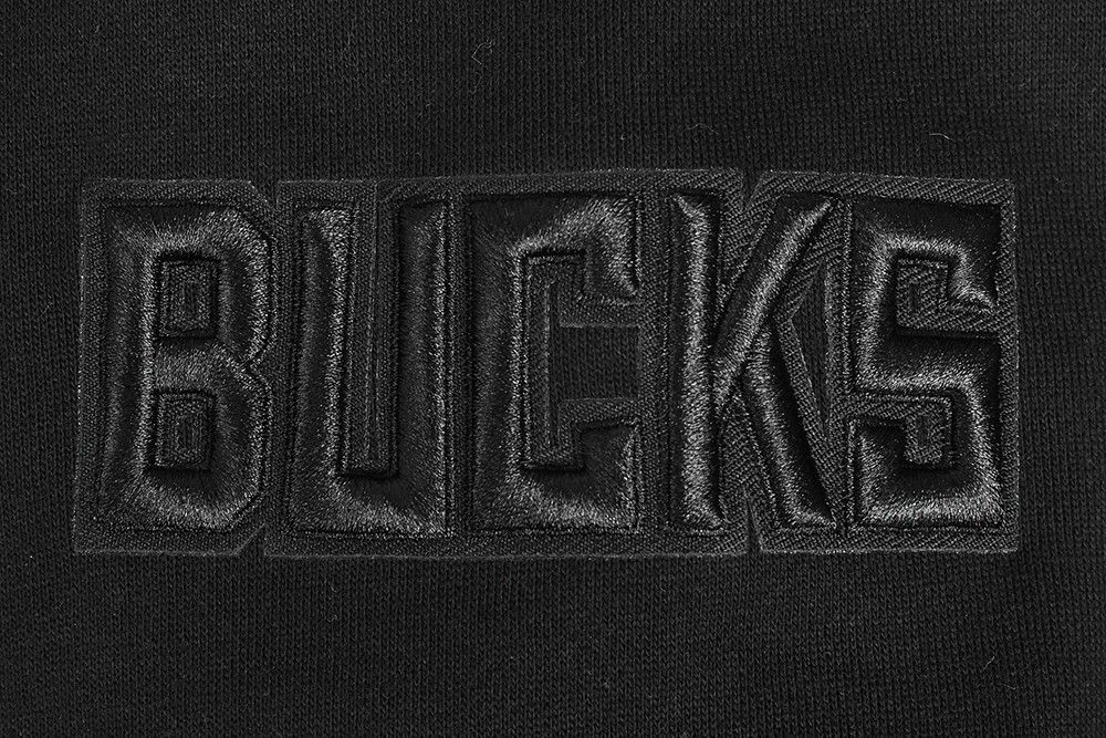 Pro Standard Men's Milwaukee Bucks Black Neutral Drop Shoulder Fleece Hoodie product image