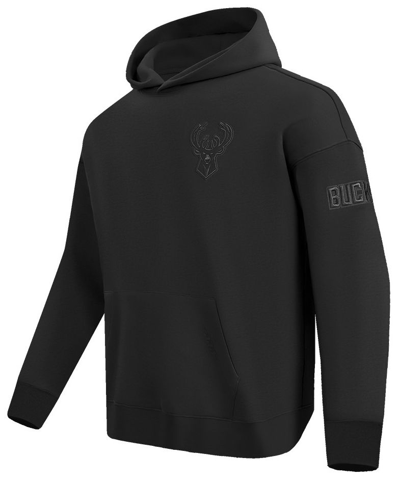 Pro Standard Men's Milwaukee Bucks Black Neutral Drop Shoulder Fleece Hoodie product image