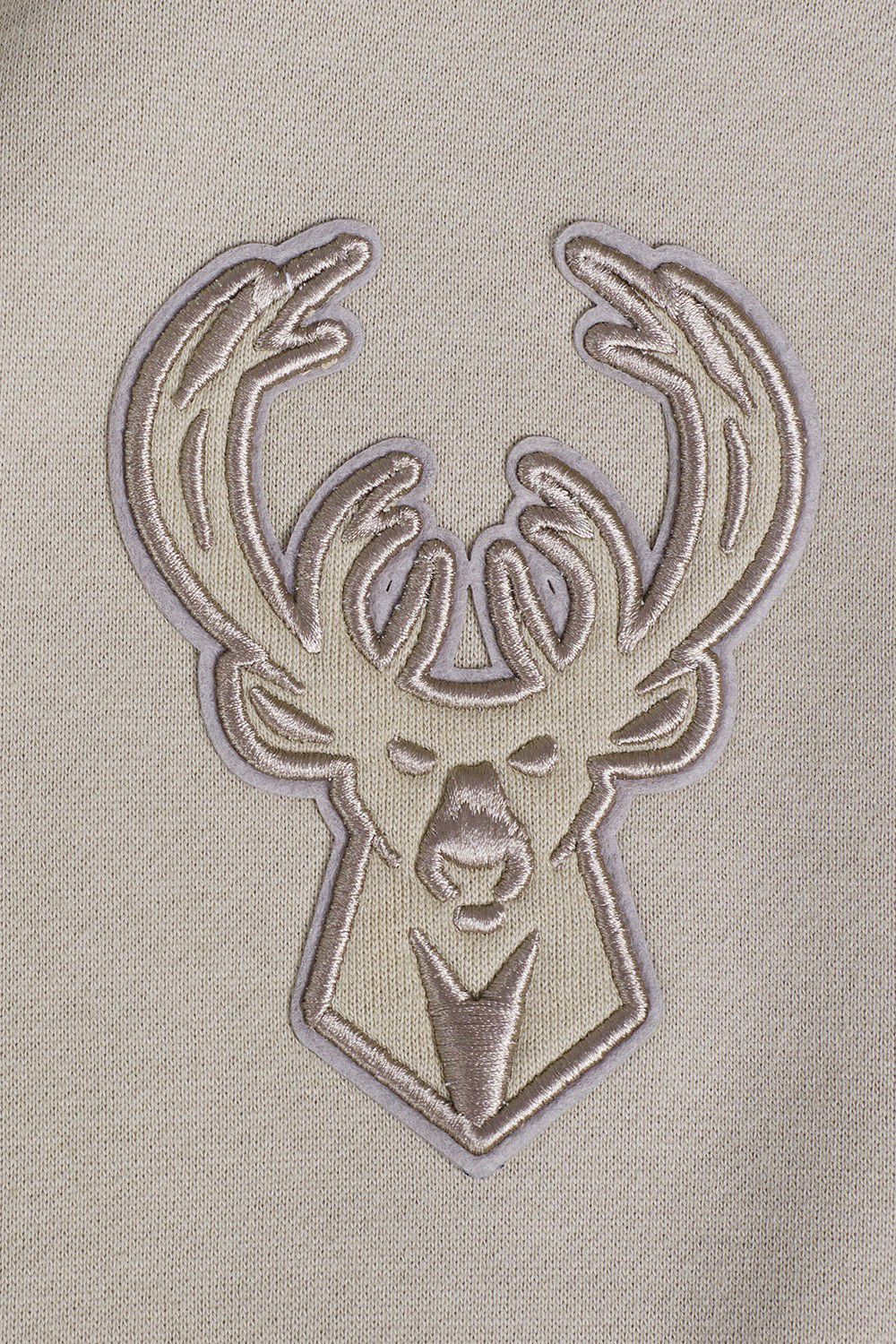 Pro Standard Men's Milwaukee Bucks Taupe Neutral Drop Shoulder Fleece Hoodie product image