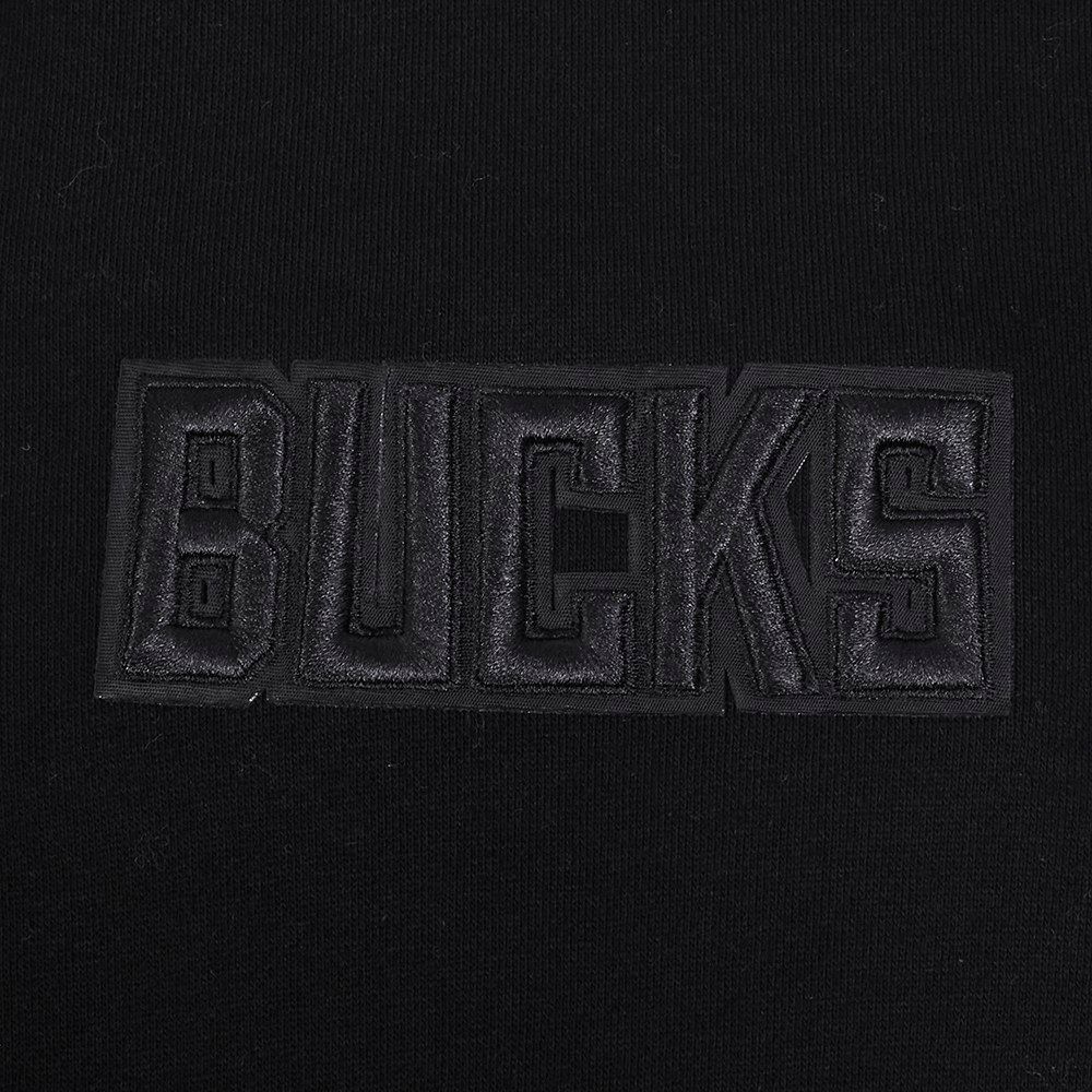 Pro Standard Men's Milwaukee Bucks Black Neutral Drop Shoulder Fleece Crewneck Sweatshirt product image