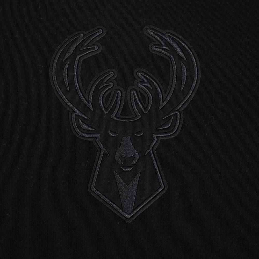 Pro Standard Men's Milwaukee Bucks Black Neutral Drop Shoulder Fleece Crewneck Sweatshirt product image