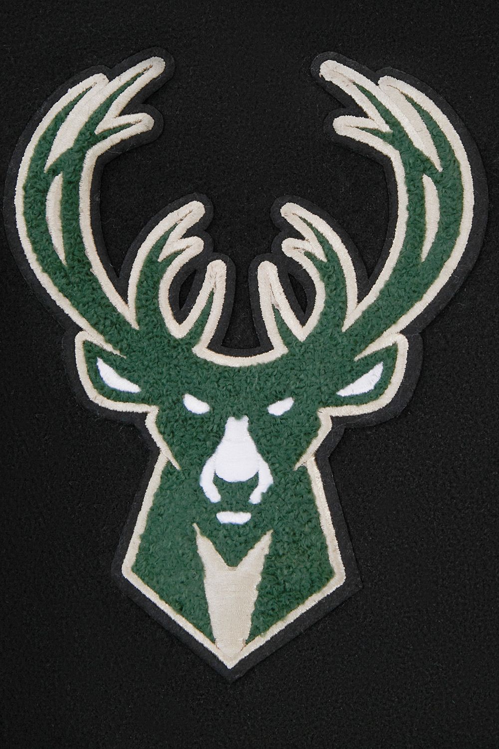 Pro Standard Men's Milwaukee Bucks Black Classic Wool Varsity Jacket product image
