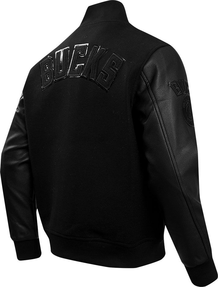 Pro Standard Men's Milwaukee Bucks Black Wool Varsity Jacket product image